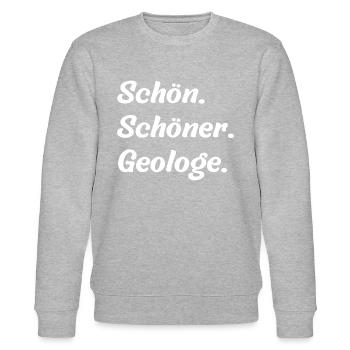 Schön. Schöner. Geologe - Stanley/Stella Unisex Bio-Sweatshirt CHANGER  - Grau meliert - Vorne - Nik (191cm) & Marisol (170cm)