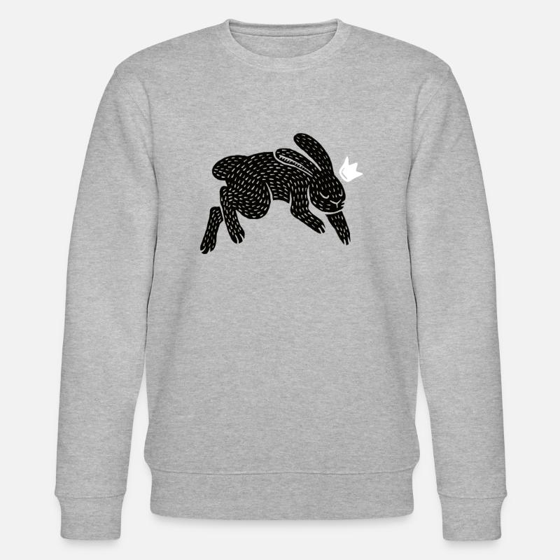 Hasenprinz schwarz - Stanley/Stella Unisex Bio-Sweatshirt CHANGER  - Grau meliert