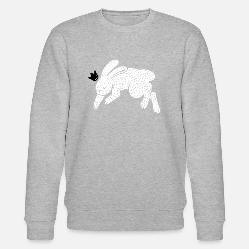 Hasenprinz weiss - Stanley/Stella Unisex Bio-Sweatshirt CHANGER  - Grau meliert