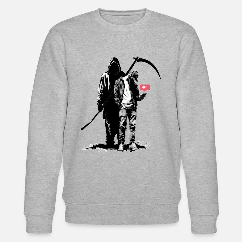 Grim Reaper - Stanley/Stella Unisex Bio-Sweatshirt CHANGER  - Grau meliert