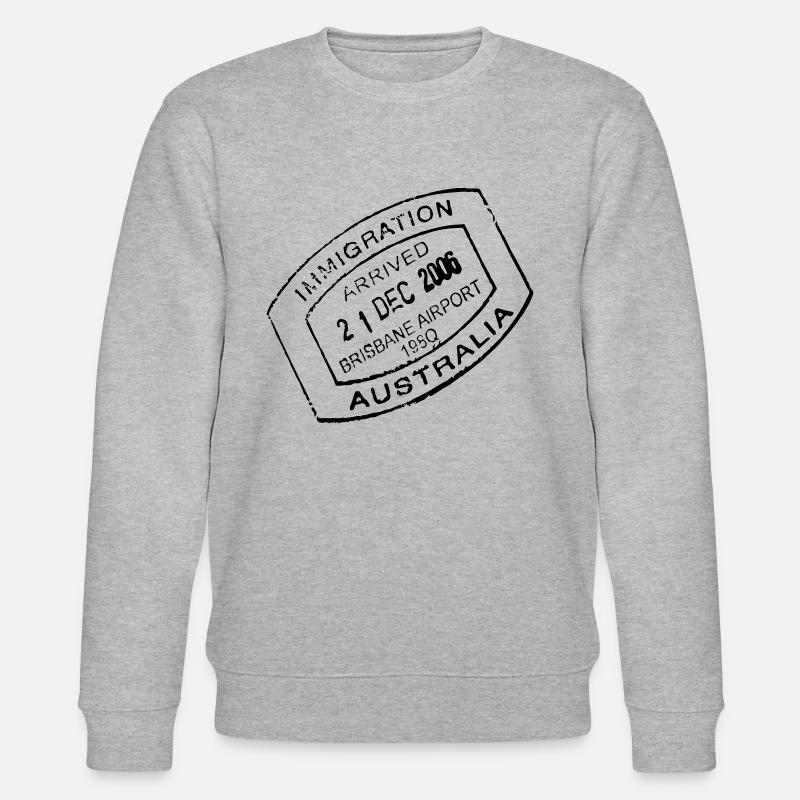 Reisebriefmarke - Stanley/Stella Unisex Bio-Sweatshirt CHANGER  - Grau meliert