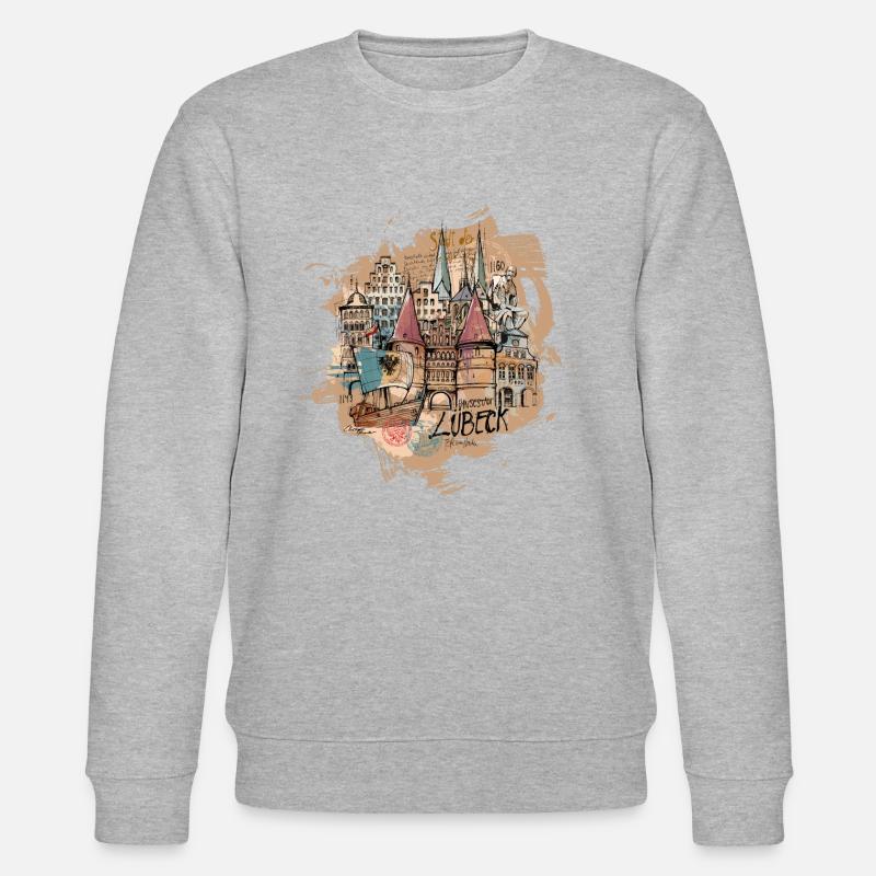 Lübeck Streetshow - Stanley/Stella Unisex Bio-Sweatshirt CHANGER  - Grau meliert