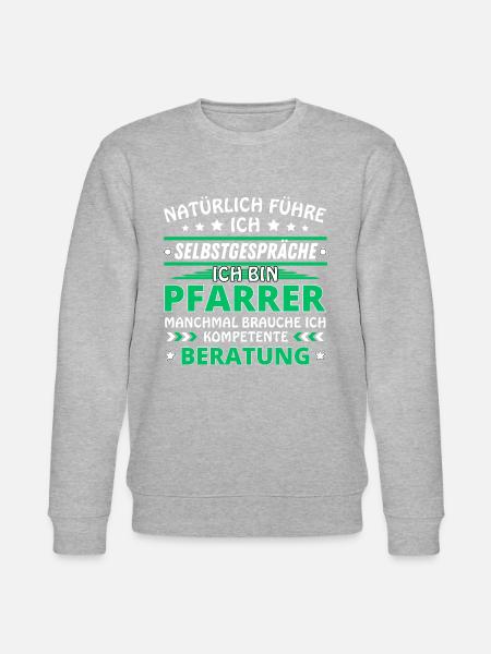 Ich führe Selbstgespräche - Pfarrer Edition - Stanley/Stella Unisex Bio-Sweatshirt CHANGER - Grau meliert