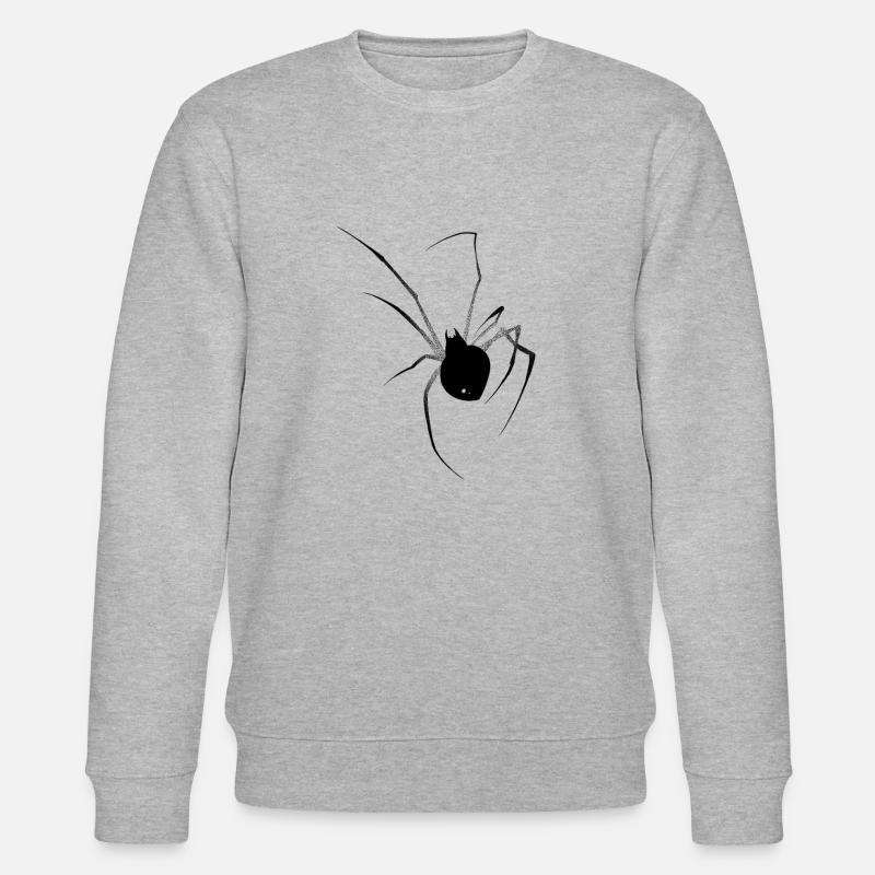 Schwarze Witwe Dotwork - Stanley/Stella Unisex Bio-Sweatshirt CHANGER  - Grau meliert