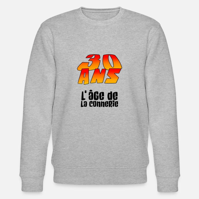 30 Jahre, Jubiläum - Stanley/Stella Unisex Bio-Sweatshirt CHANGER  - Grau meliert