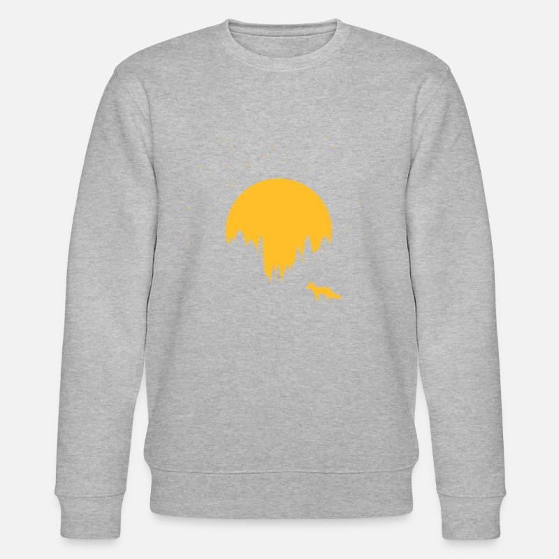 Fox and Moon - Stanley/Stella CHANGER Unisex Organic Sweatshirt - heather grey