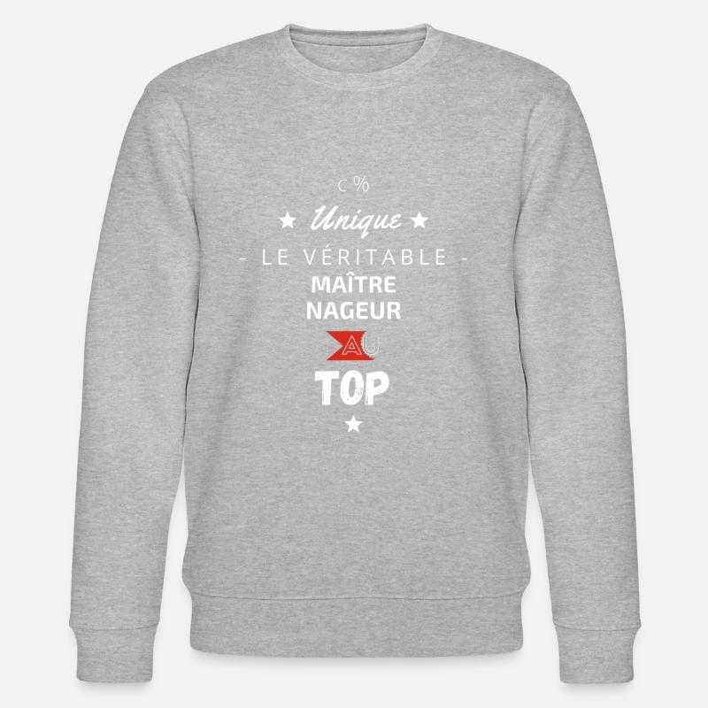 Le véritable maître nageur au top - Sweat bio CHANGER Stanley/Stella Unisexe - gris chiné