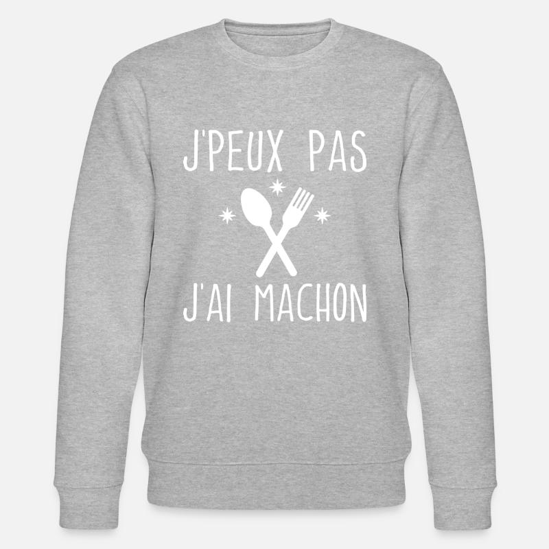 J'peux Pas J'ai Mâchon - Sweat bio CHANGER Stanley/Stella Unisexe - gris chiné