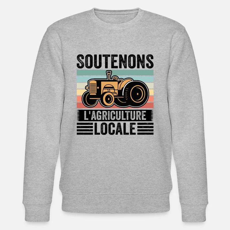 Let's support local agriculture - Stanley/Stella CHANGER Unisex Organic Sweatshirt - heather grey