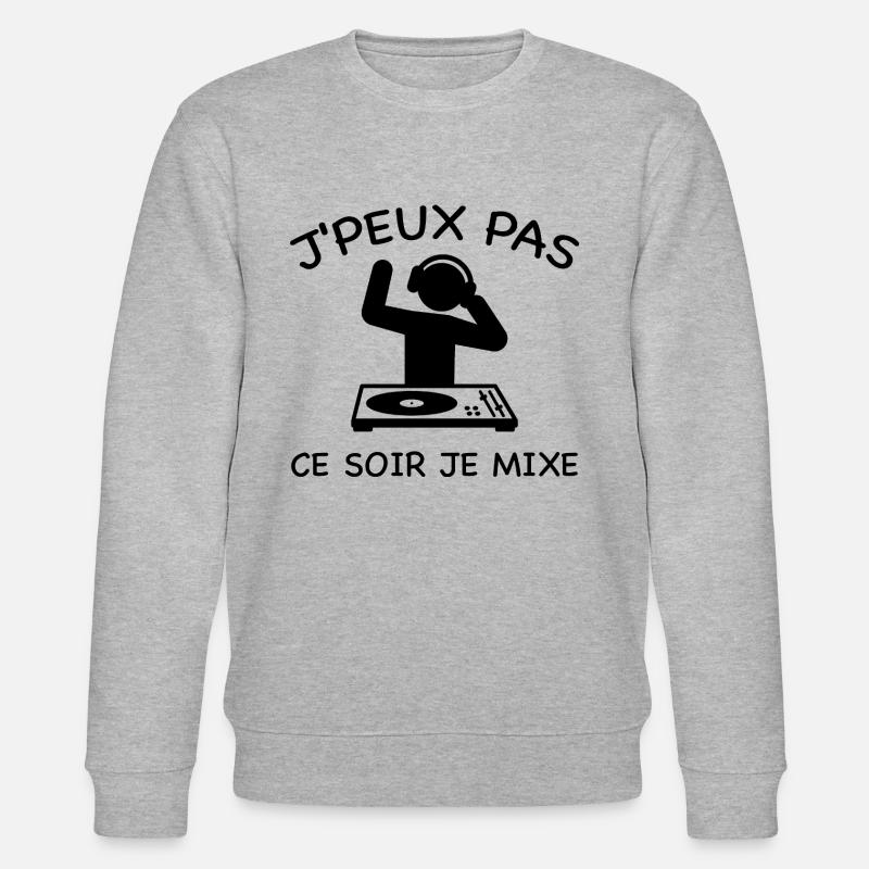 I can't mix - DJ - Stanley/Stella CHANGER Unisex Organic Sweatshirt - heather grey