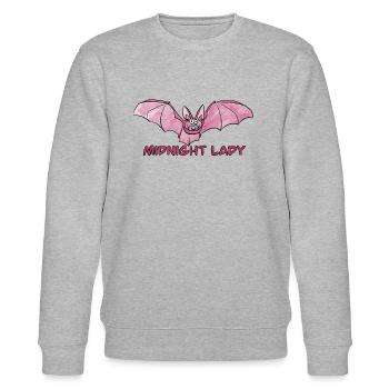 Midnight Lady / Bat / Baby / Gothic / Night - Stanley/Stella CHANGER Unisex Organic Sweatshirt - heather grey - Front - Nik (191cm) & Marisol (170cm)