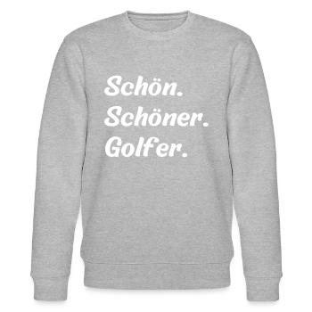 Schön. Schöner. Golfer - Stanley/Stella Unisex Bio-Sweatshirt CHANGER  - Grau meliert - Vorne - Nik (191cm) & Marisol (170cm)