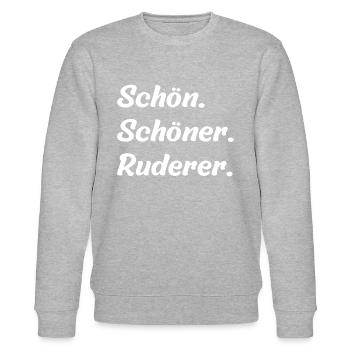 Schön. Schöner. Ruderer - Stanley/Stella Unisex Bio-Sweatshirt CHANGER  - Grau meliert - Vorne - Nik (191cm) & Marisol (170cm)