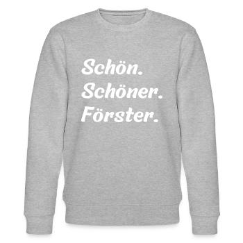 Schön. Schöner. Förster - Stanley/Stella Unisex Bio-Sweatshirt CHANGER  - Grau meliert - Vorne - Nik (191cm) & Marisol (170cm)