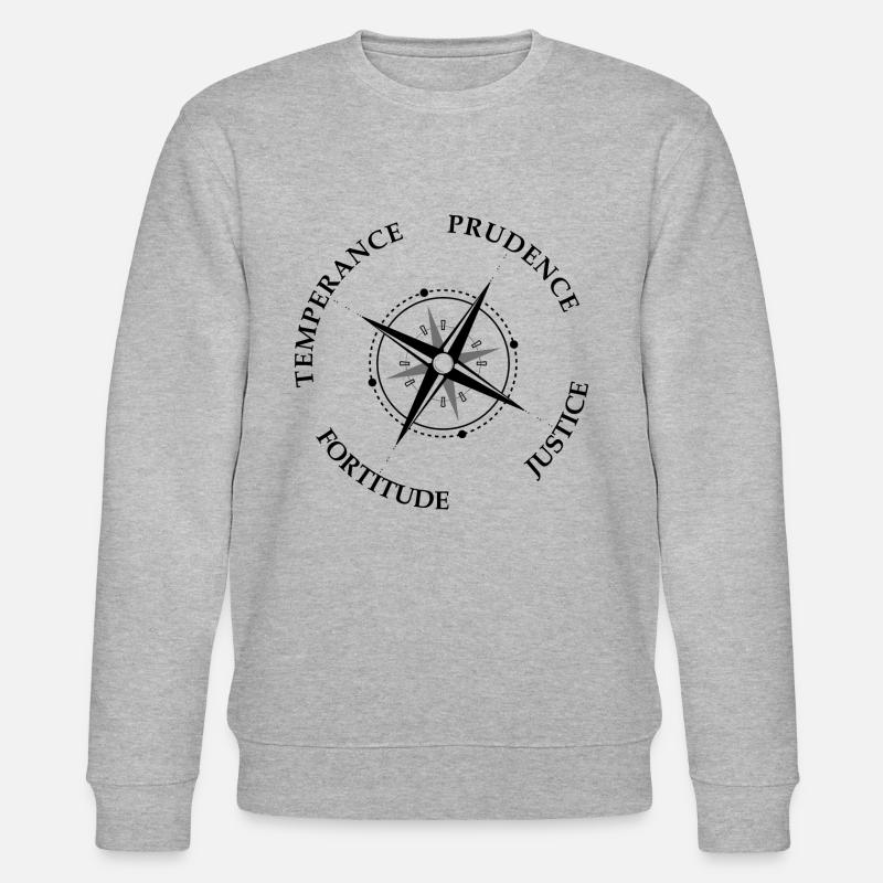Cardinal Virtues Stoicism Cardinal Virtues - Stanley/Stella CHANGER Unisex Organic Sweatshirt - heather grey