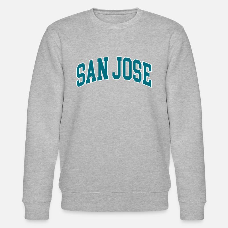 San Jose blue white - Stanley/Stella Unisex Bio-Sweatshirt CHANGER  - Grau meliert