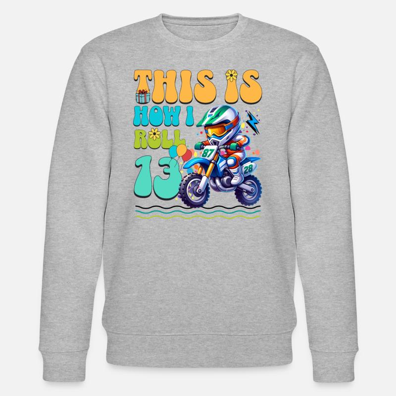 13e anniversaire de motocross - Sweat bio CHANGER Stanley/Stella Unisexe - gris chiné