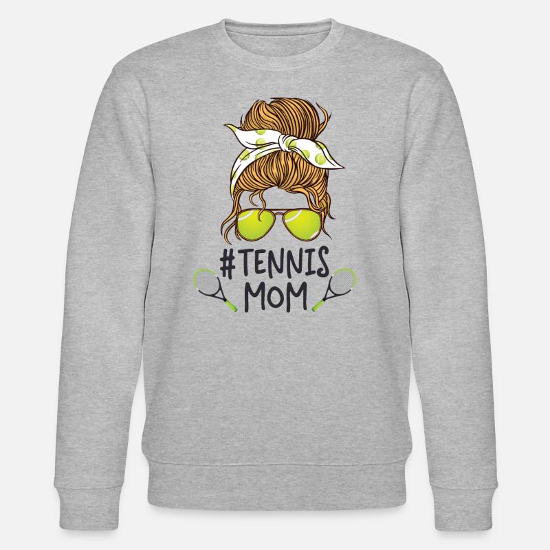 Funny Tennis Player Racket - Stanley/Stella Unisex Bio-Sweatshirt CHANGER  - Grau meliert