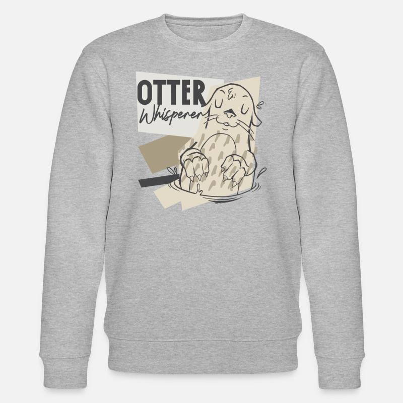 Otter Otter Whisperer - Stanley/Stella Unisex Bio-Sweatshirt CHANGER  - Grau meliert