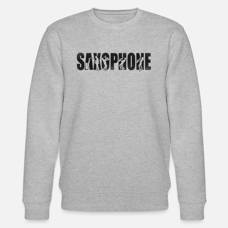 Saxophone Saxophone - Stanley/Stella Unisex Bio-Sweatshirt CHANGER  - Grau meliert