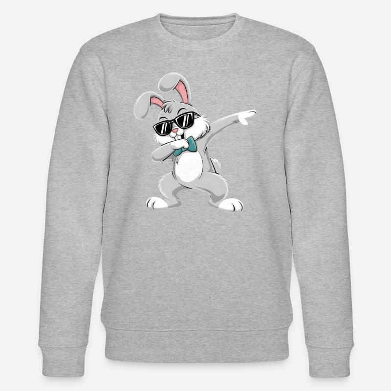 Doublage Lapin Joyeuses Pâques - Sweat bio CHANGER Stanley/Stella Unisexe - gris chiné