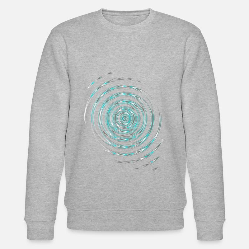 Ondes bleues noires inversées - Sweat bio CHANGER Stanley/Stella Unisexe - gris chiné