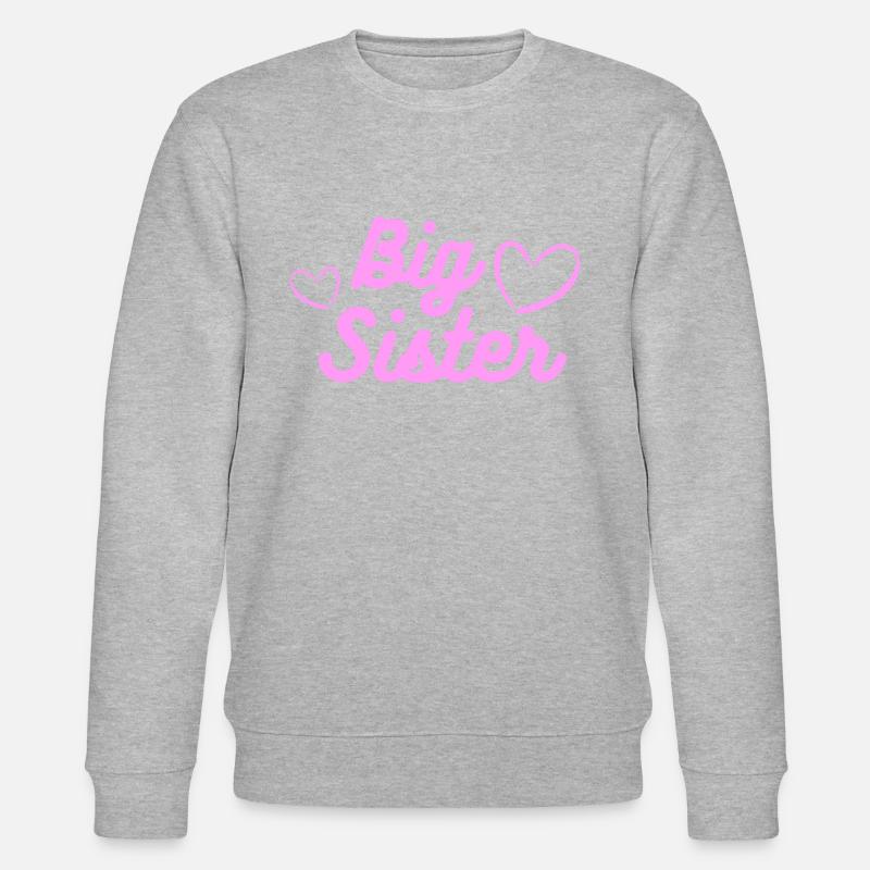 Grande sœur Große Schwester - Sweat bio CHANGER Stanley/Stella Unisexe - gris chiné