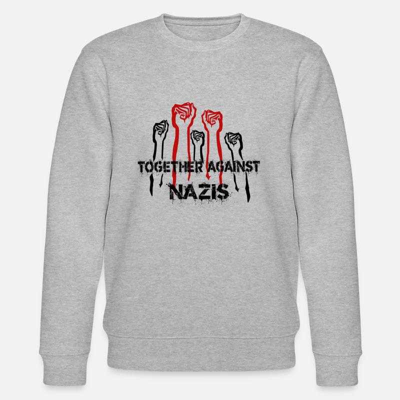 Ensemble contre les nazis - Sweat bio CHANGER Stanley/Stella Unisexe - gris chiné