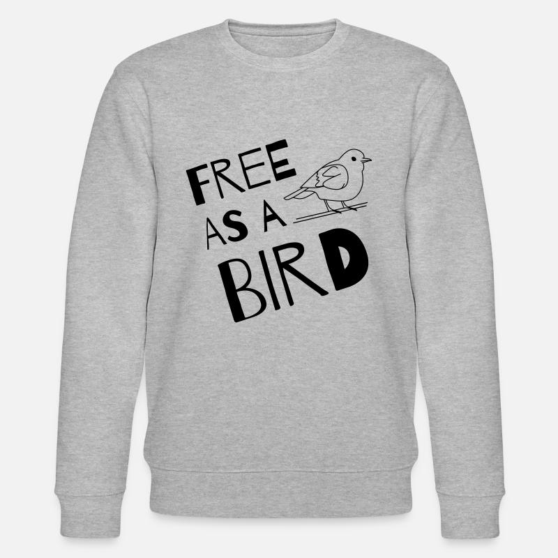 Libre comme un oiseau - Sweat bio CHANGER Stanley/Stella Unisexe - gris chiné