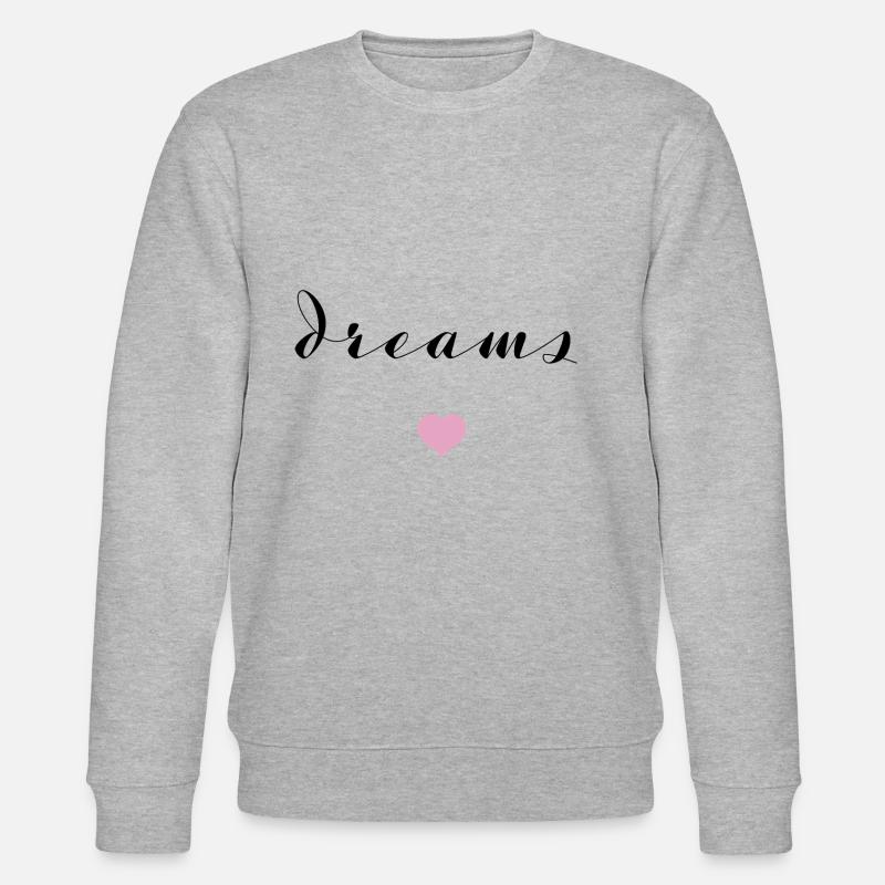 schöner Spruch Träume/dreams - Stanley/Stella Unisex Bio-Sweatshirt CHANGER  - Grau meliert
