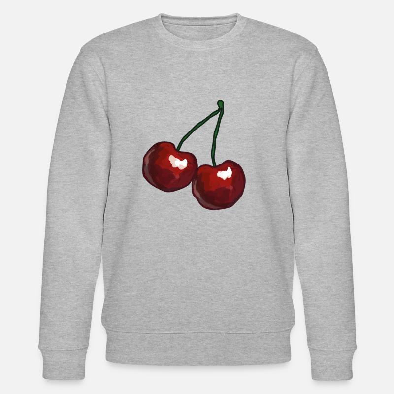 Kirschen - Stanley/Stella Unisex Bio-Sweatshirt CHANGER  - Grau meliert