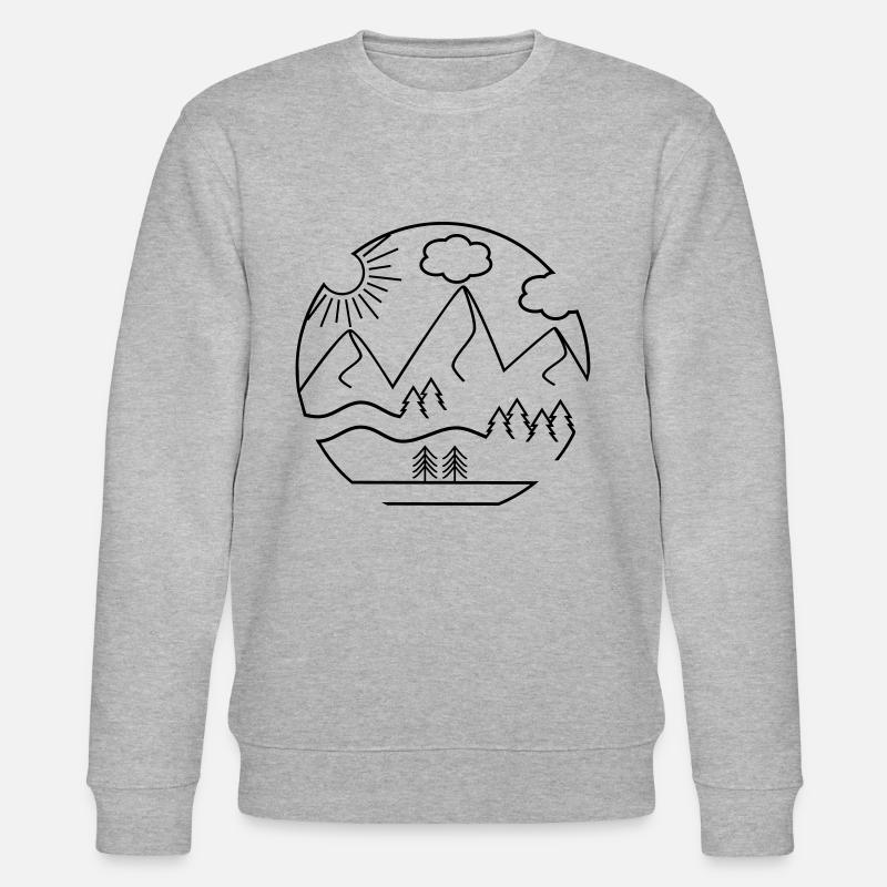 Mountains - Stanley/Stella CHANGER Unisex Organic Sweatshirt - heather grey