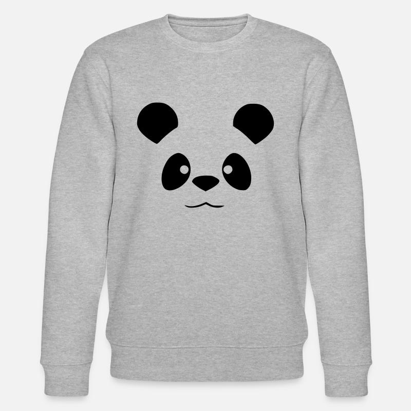 Panda mignon - conception animale drôle - Sweat bio CHANGER Stanley/Stella Unisexe - gris chiné