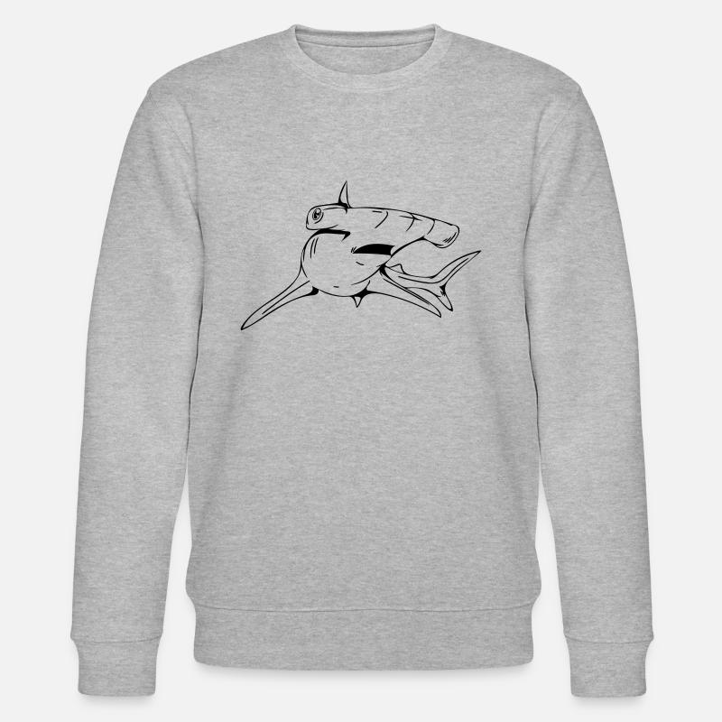 Requin-marteau dangereusement élégant - Sweat bio CHANGER Stanley/Stella Unisexe - gris chiné