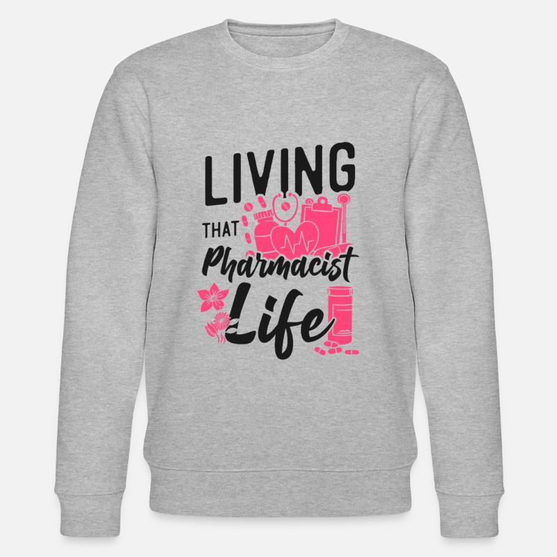 Pharmacy Tech Technician - Stanley/Stella CHANGER Unisex Organic Sweatshirt - heather grey