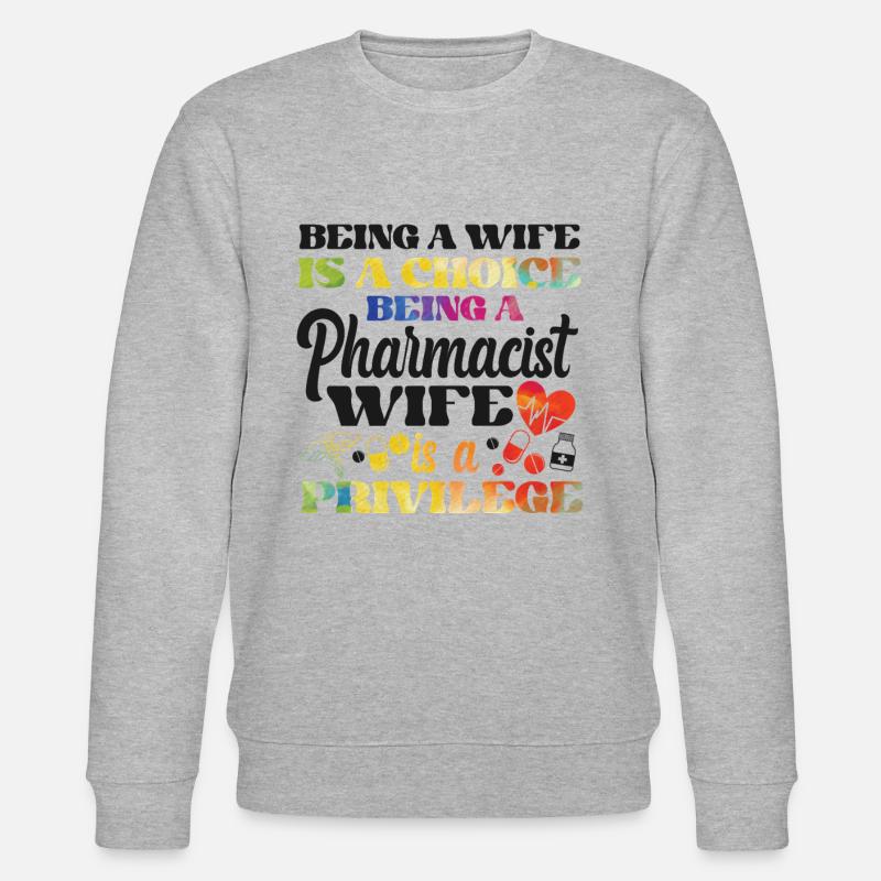 Pharmacy Tech Technician - Stanley/Stella CHANGER Unisex Organic Sweatshirt - heather grey