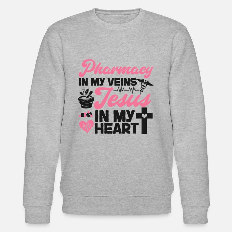 Pharmacy Tech Technician - Stanley/Stella Unisex Bio-Sweatshirt CHANGER  - Grau meliert