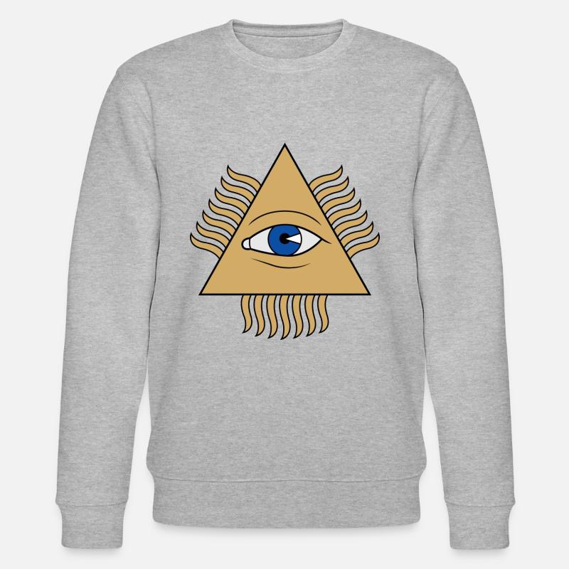 Øje pyramide - Stanley/Stella økologisk unisex-sweatshirt CHANGER - grå meleret