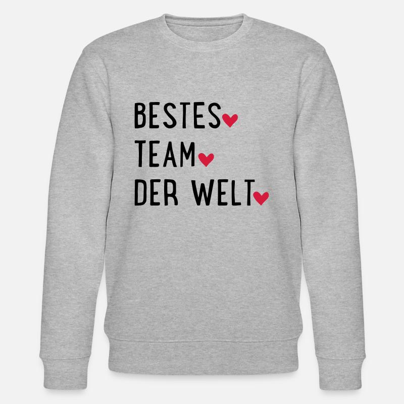Bestes Team der Welt - Stanley/Stella Unisex Bio-Sweatshirt CHANGER - Grau meliert