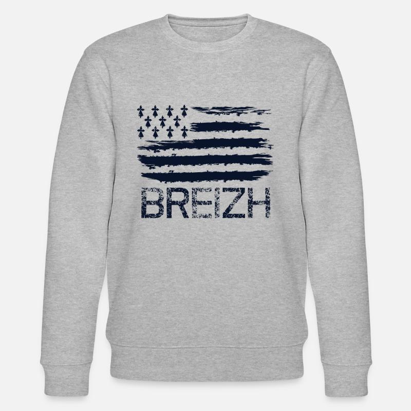 Breizh Flagge - Stanley/Stella Unisex Bio-Sweatshirt CHANGER  - Grau meliert