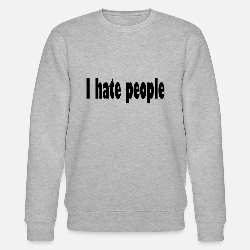 I hate people - Stanley/Stella Unisex Bio-Sweatshirt CHANGER  - Grau meliert