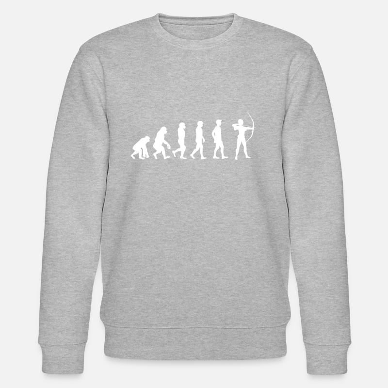 Evolution des Bogenschießens - Stanley/Stella Unisex Bio-Sweatshirt CHANGER  - Grau meliert