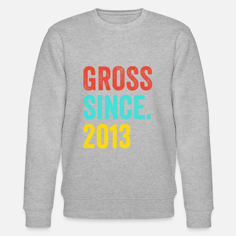 Drôle d’anniversaire brut depuis 2013 - Sweat bio CHANGER Stanley/Stella Unisexe - gris chiné