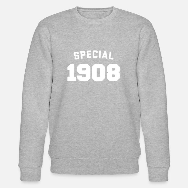 Drôle d’anniversaire Spécial 1908 - Sweat bio CHANGER Stanley/Stella Unisexe - gris chiné
