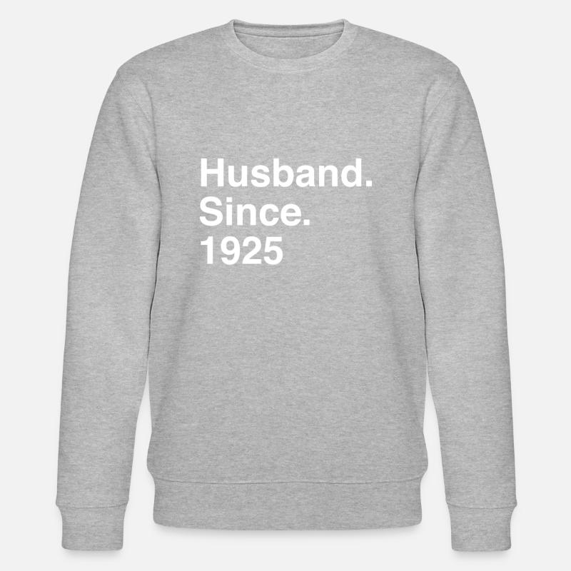 Anniversary Husband Since 1925 Wedding - Stanley/Stella CHANGER Unisex Organic Sweatshirt - heather grey