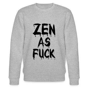 Zen As Fuck - Stanley/Stella Unisex Bio-Sweatshirt CHANGER  - Grau meliert - Vorne - Nik (191cm) & Marisol (170cm)