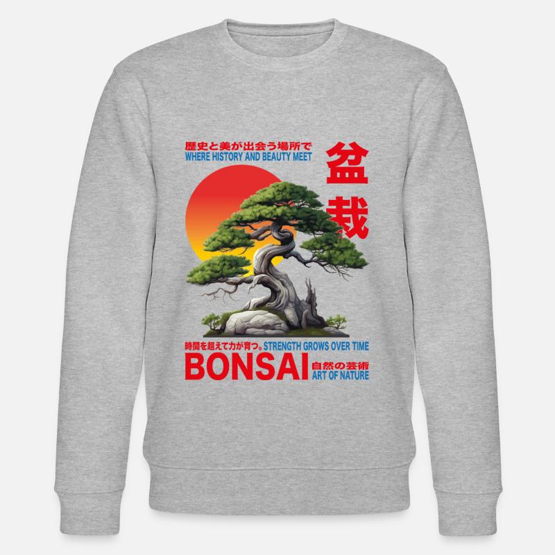Bonsai Zen Teez - Stanley/Stella Unisex Bio-Sweatshirt CHANGER  - Grau meliert