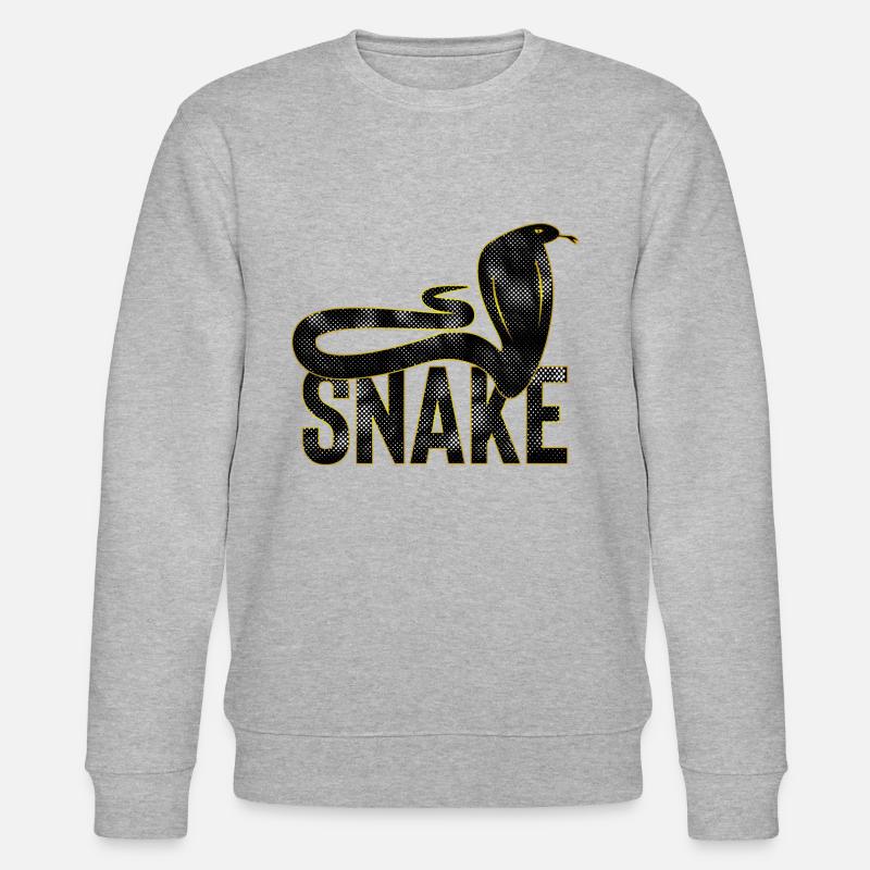 Snake,Schlange - Stanley/Stella Unisex Bio-Sweatshirt CHANGER  - Grau meliert