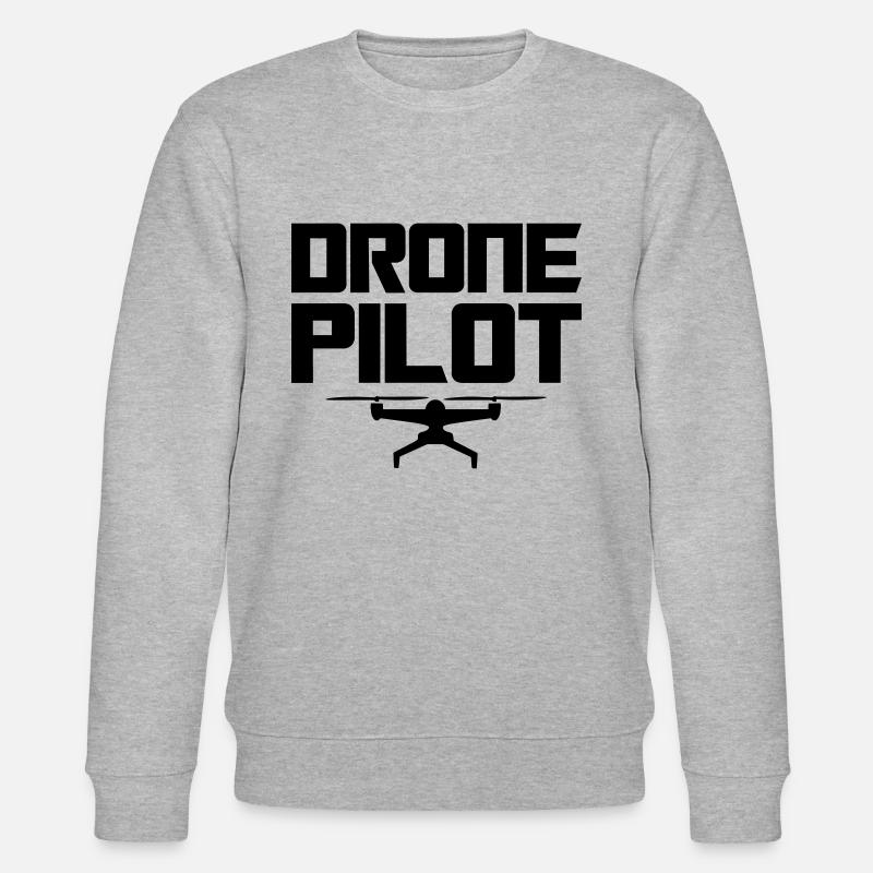 Drone Pilot Noir - Sweat bio CHANGER Stanley/Stella Unisexe - gris chiné