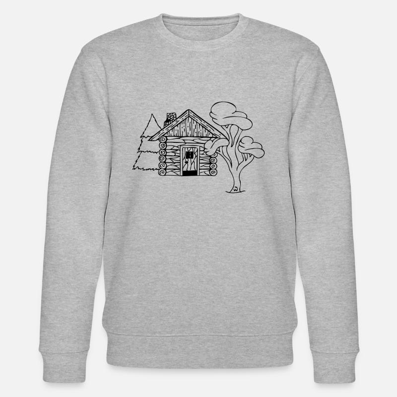 Holzhütte Cube - Stanley/Stella Unisex Bio-Sweatshirt CHANGER  - Grau meliert